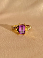 Load image into Gallery viewer, Vintage 9k Topaz Amethyst Swivel Ring
