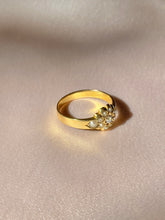 Load image into Gallery viewer, Antique 18k Diamond Seed Pearl Cluster Ring 1891