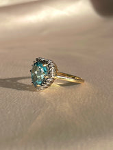 Load image into Gallery viewer, Vintage 10k Topaz Diamond Heart Ring