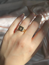 Load image into Gallery viewer, Antique 9k Gypsy Diamond Signet Ring
