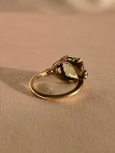 Load image into Gallery viewer, Antique 10k Lime Spinel Art Nouveau Ring