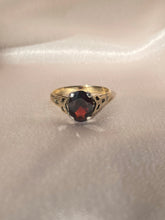 Load image into Gallery viewer, Antique 9k Cushion Garnet Ring