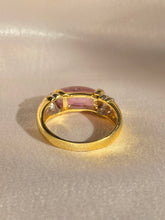 Load image into Gallery viewer, Vintage 18k Morganite Diamond Cabochon Ring