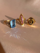Load image into Gallery viewer, Vintage 18k Pink Elongated Marquise Gemstone Ring