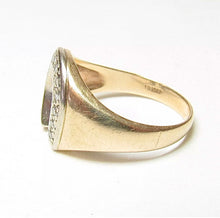 Load image into Gallery viewer, Vintage 10k Diamond Horseshoe Ring