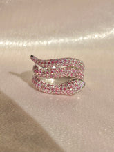 Load image into Gallery viewer, 14k Pink Diamond Pavé Snake Ring 2 cts
