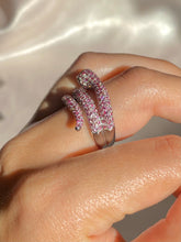 Load image into Gallery viewer, 14k Pink Diamond Pavé Snake Ring 2 cts