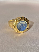 Load image into Gallery viewer, 18k Italian Angel Cherub Intaglio Ring