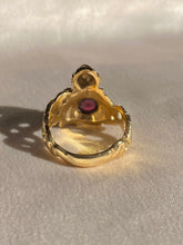 Load image into Gallery viewer, Vintage 14k Ruby Genie Serpent Cabochon Ring
