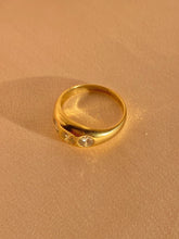 Load image into Gallery viewer, Vintage 14k Gypsy Trilogy Bezel Diamond Ring