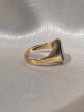 Load image into Gallery viewer, Vintage 9k Onyx Signet Ring 1981