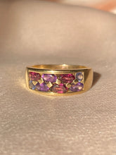 Load image into Gallery viewer, Vintage 9k Amethyst Plum Sapphire Band