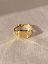 Load image into Gallery viewer, Vintage 9k Square Signet Ring 1950s