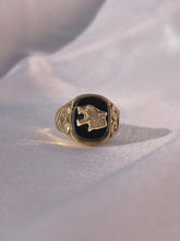 Load image into Gallery viewer, Vintage 9k Tiger Onyx Signet Ring