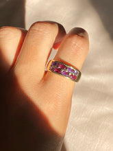 Load image into Gallery viewer, Vintage 9k Amethyst Plum Sapphire Band