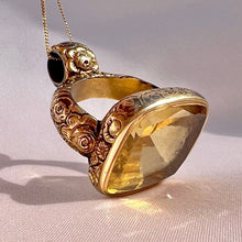Load image into Gallery viewer, Antique Citrine Floral Fob Seal 1800s