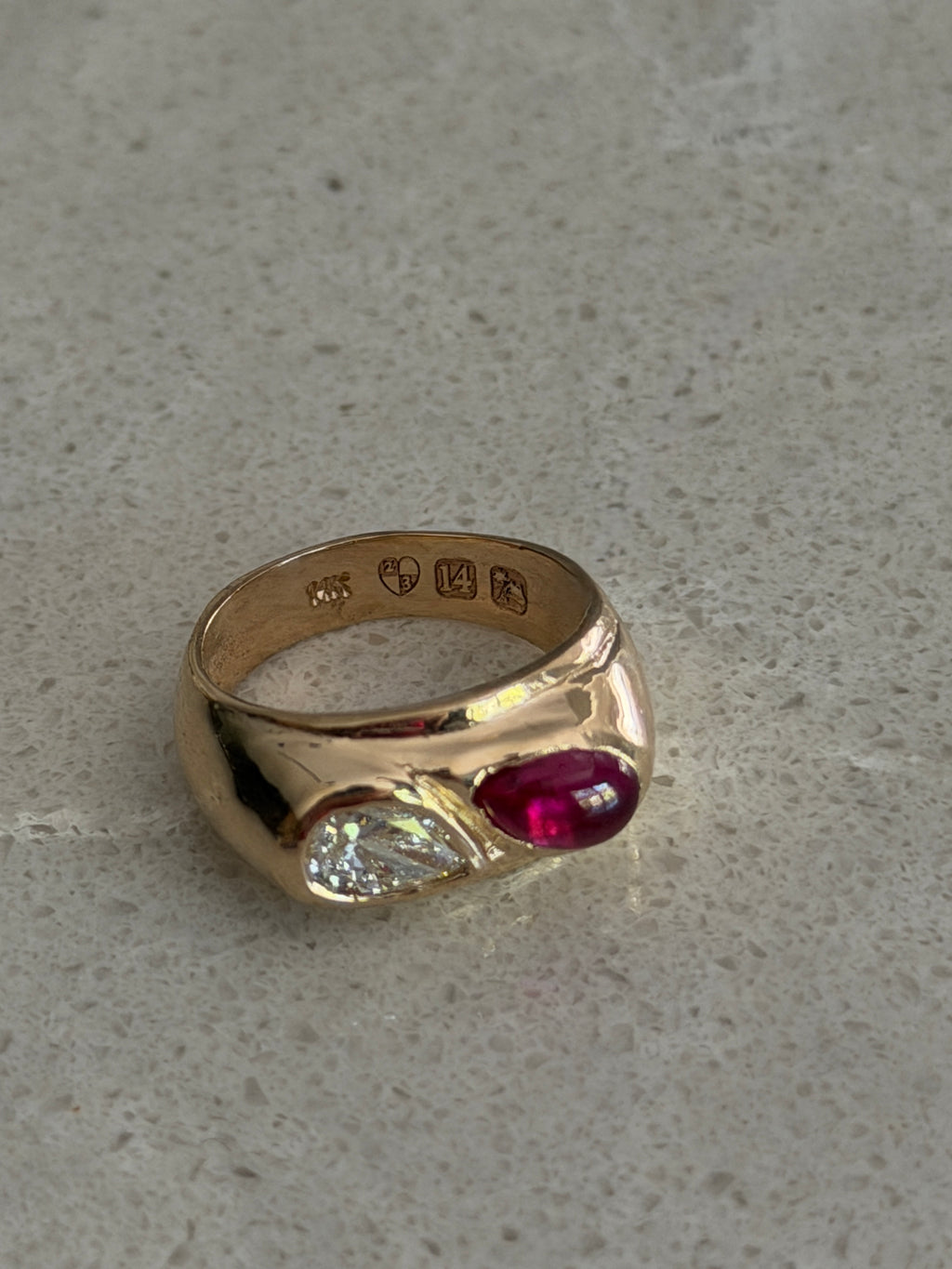 Custom Ruby Diamond Soprano Ring by 23carat