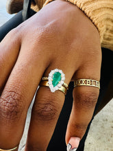 Load image into Gallery viewer, Emerald Diamond Pear Cut Ring by 23carat
