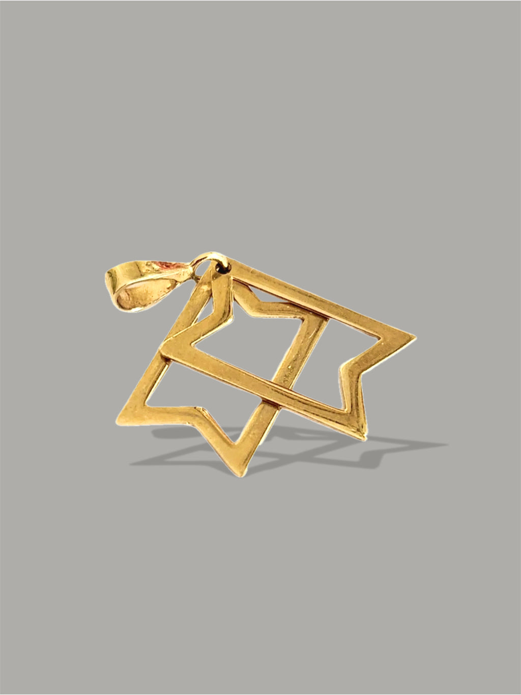 Vintage Judaica Star of David Layered Pendant