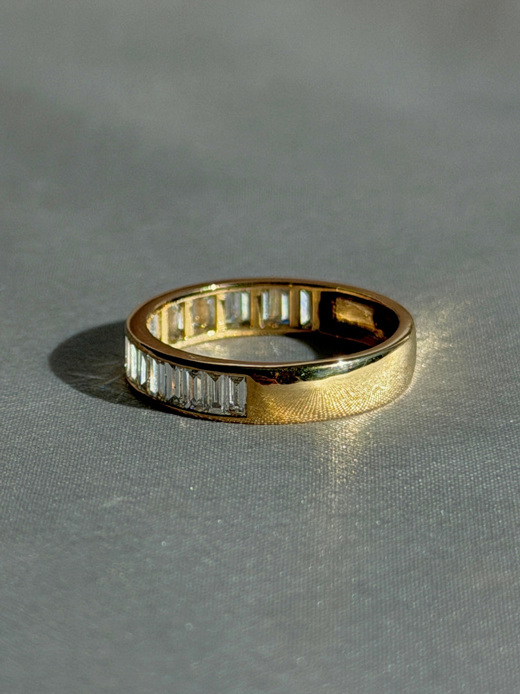 Baguette Diamond Channel Band by 23carat