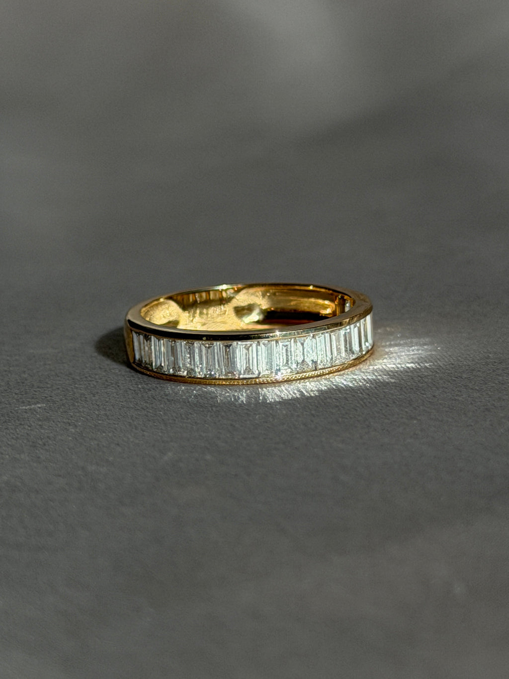 Baguette Diamond Channel Band by 23carat