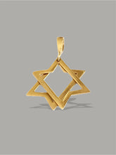 Load image into Gallery viewer, Vintage Judaica Star of David Layered Pendant
