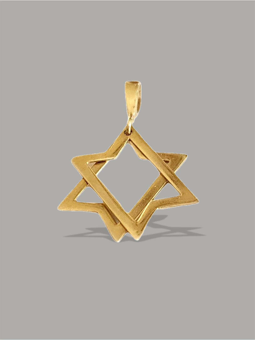 Vintage Judaica Star of David Layered Pendant