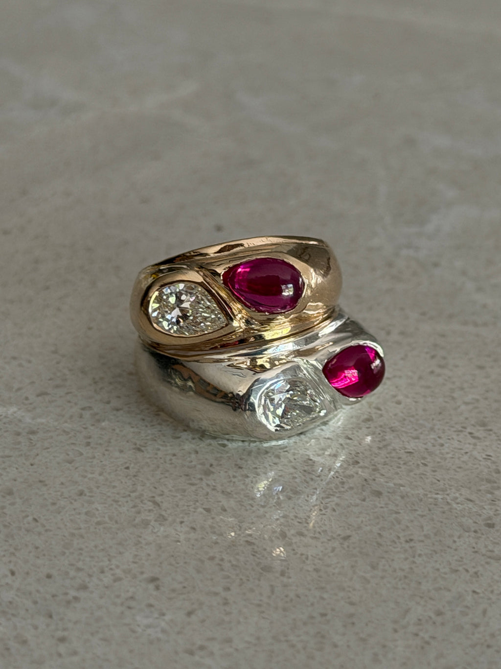 Custom Ruby Diamond Soprano Ring by 23carat