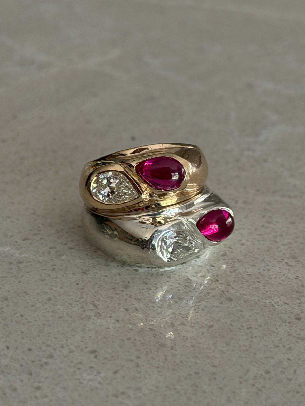 Custom Ruby Diamond Soprano Ring by 23carat