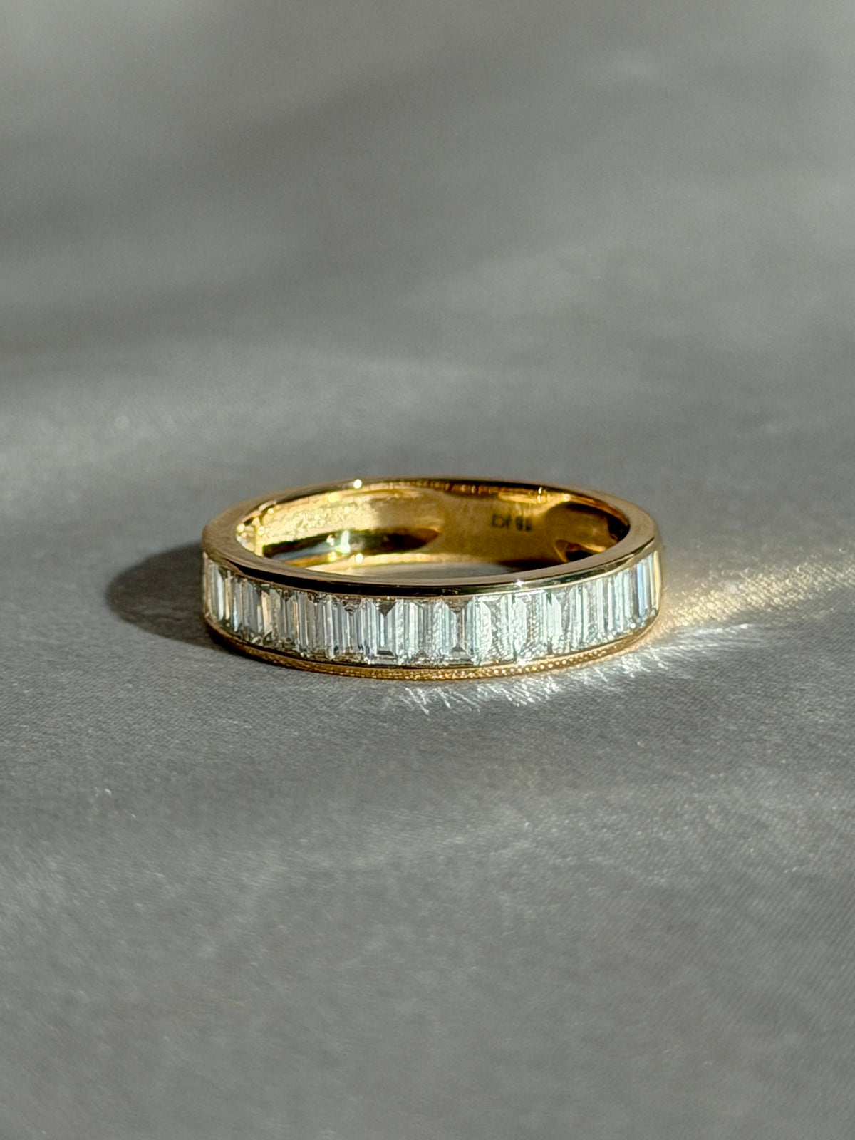 Baguette Diamond Channel Band by 23carat