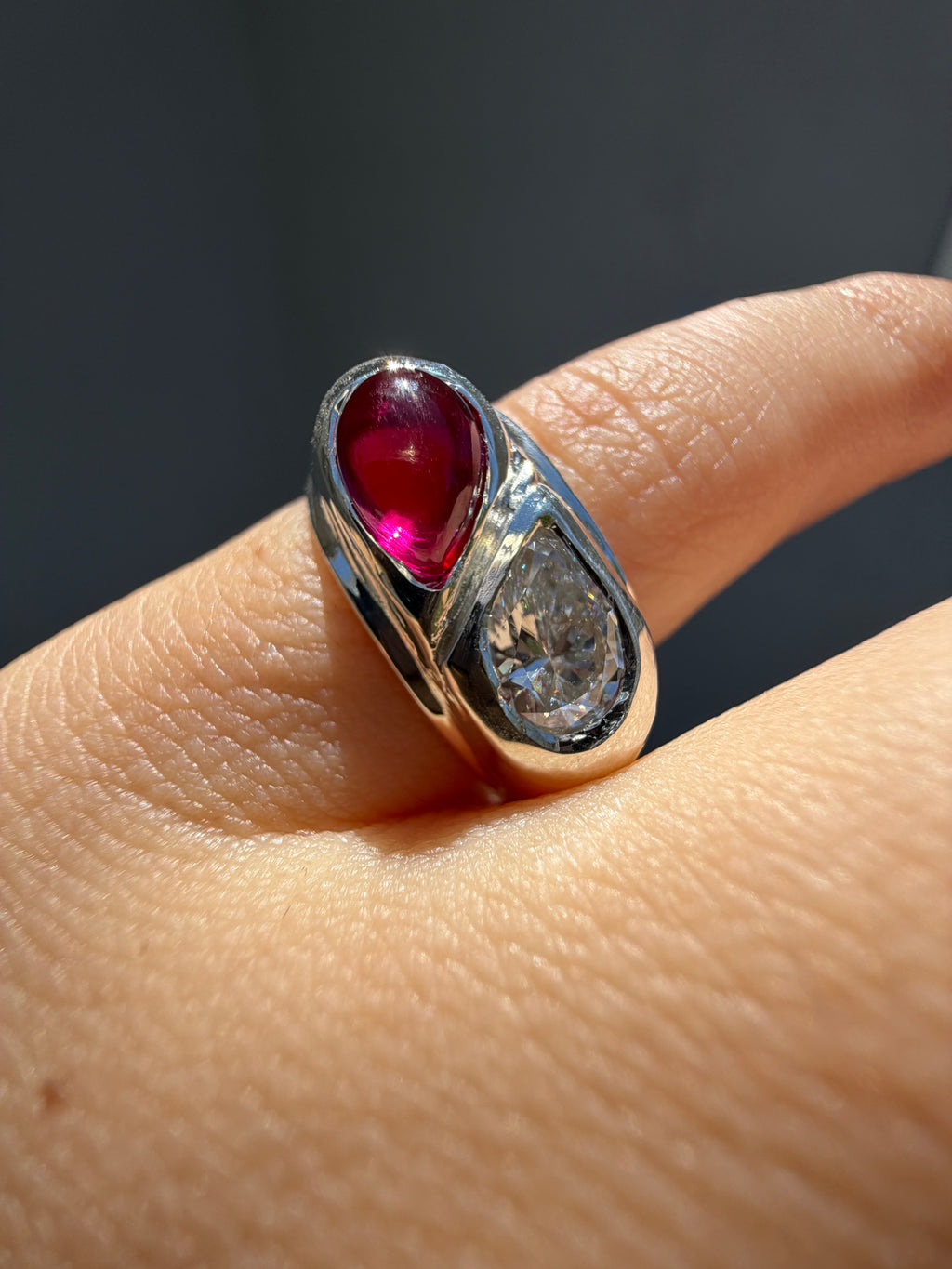 Custom Ruby Diamond Soprano Ring by 23carat