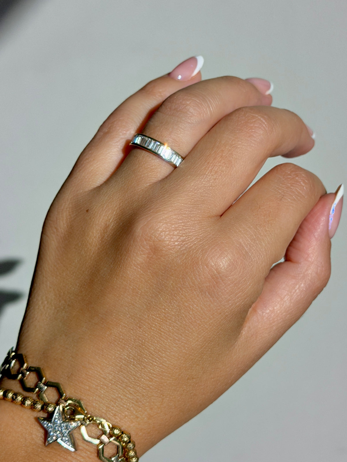 Baguette Diamond Channel Band by 23carat
