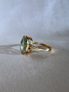 Antique Aquamarine Oval Dress Ring
