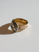 Load image into Gallery viewer, Antique Enamel Floral Memento Mori Ring 1868
