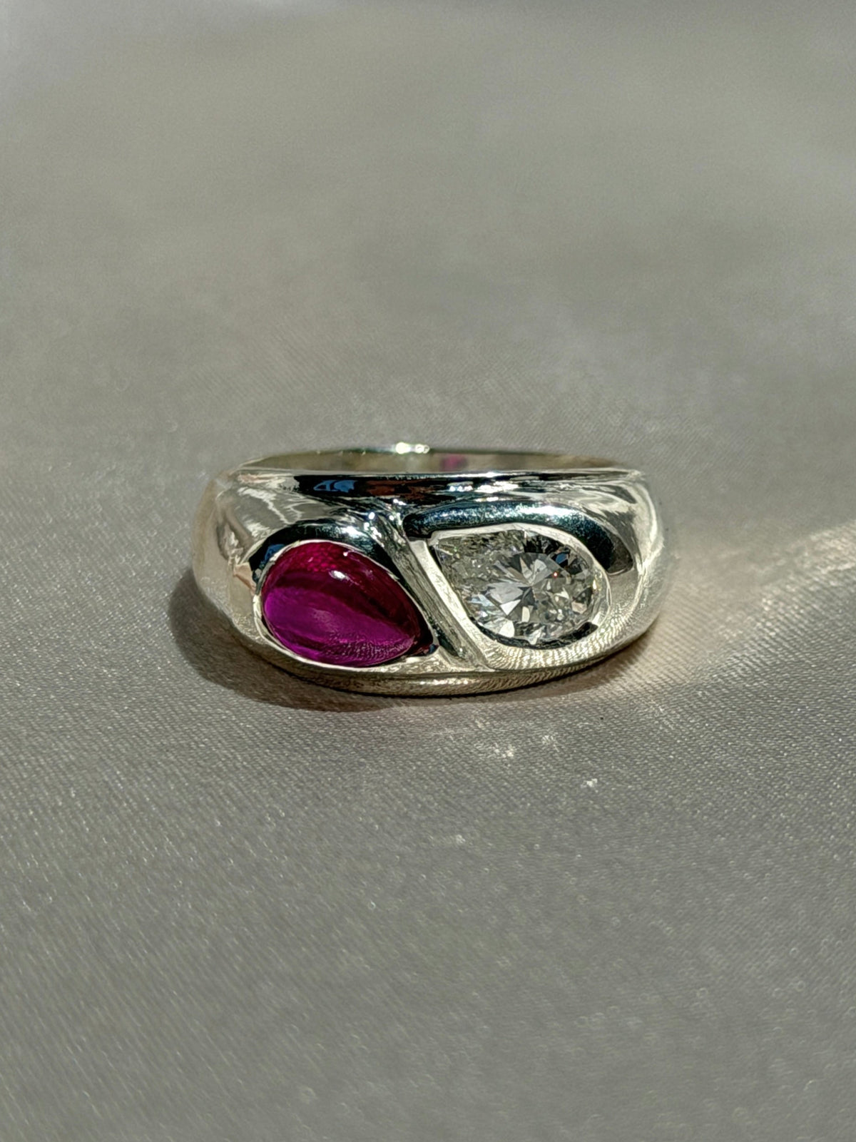 Custom Ruby Diamond Soprano Ring by 23carat
