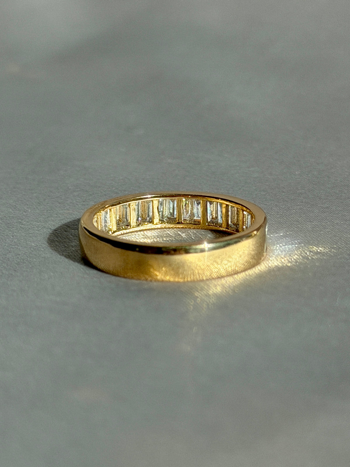 Baguette Diamond Channel Band by 23carat
