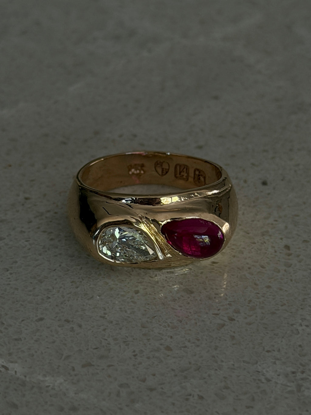 Custom Ruby Diamond Soprano Ring by 23carat