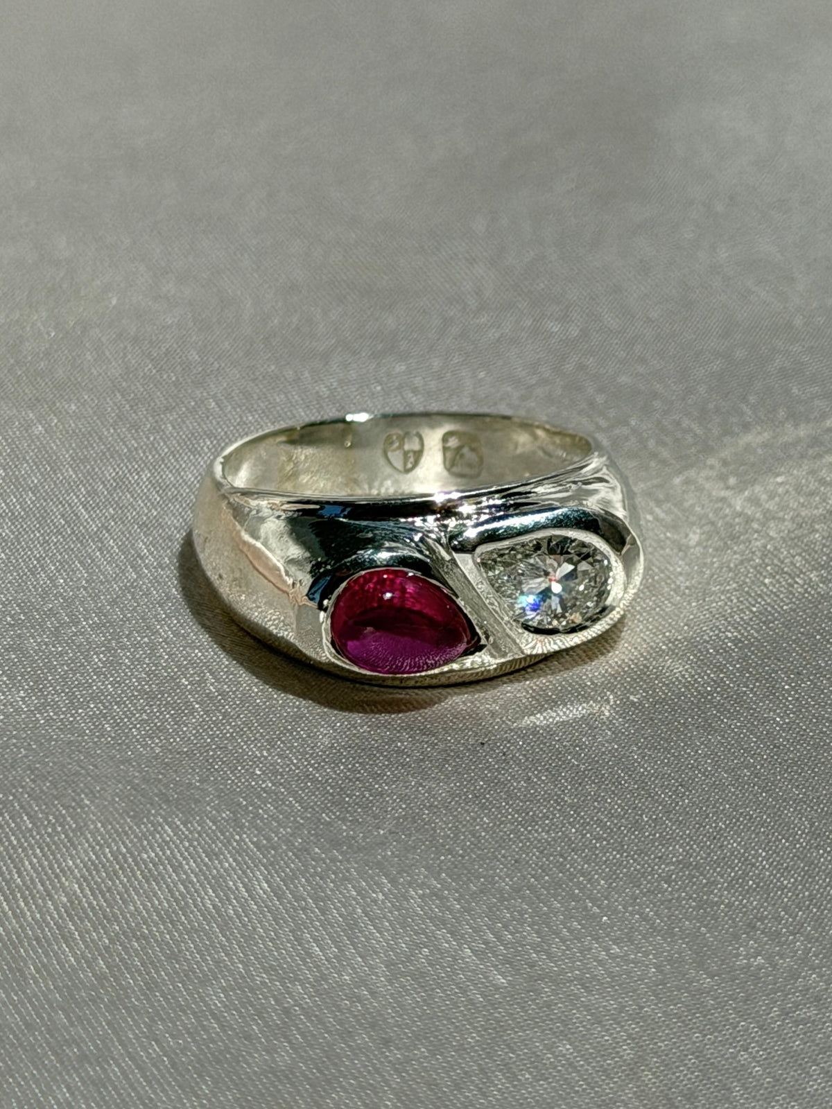 Custom Ruby Diamond Soprano Ring by 23carat
