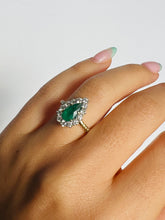 Load image into Gallery viewer, Emerald Diamond Pear Cut Ring by 23carat
