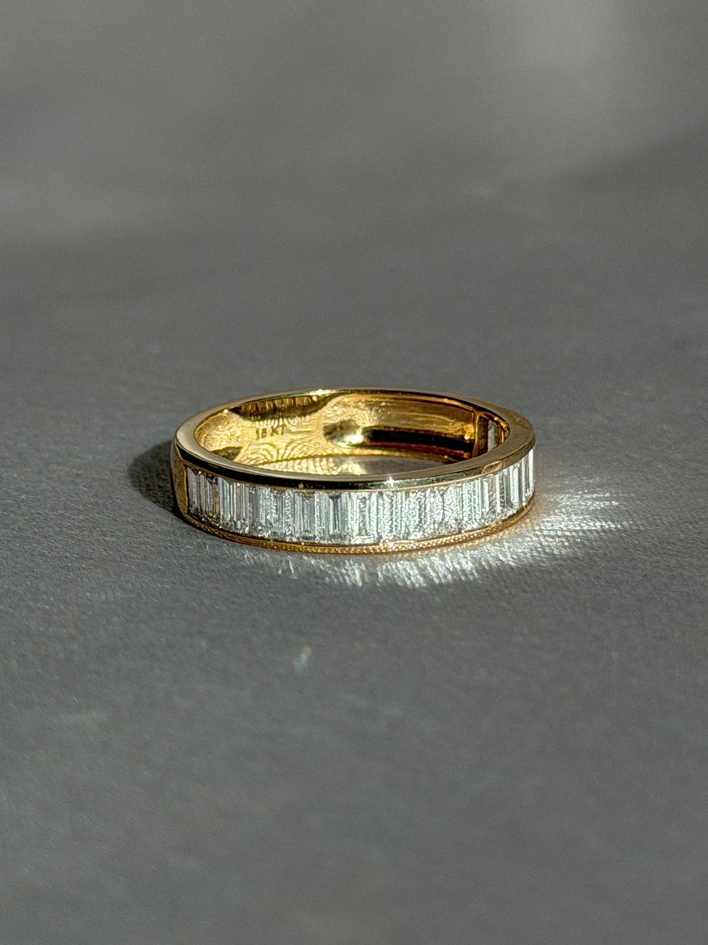 Baguette Diamond Channel Band by 23carat