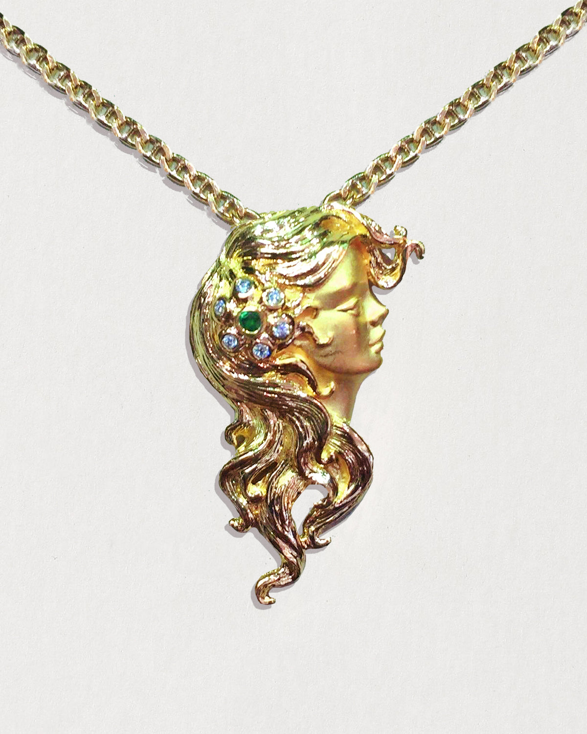 Carrera y Carrera Diamond Emerald Goddess Necklace