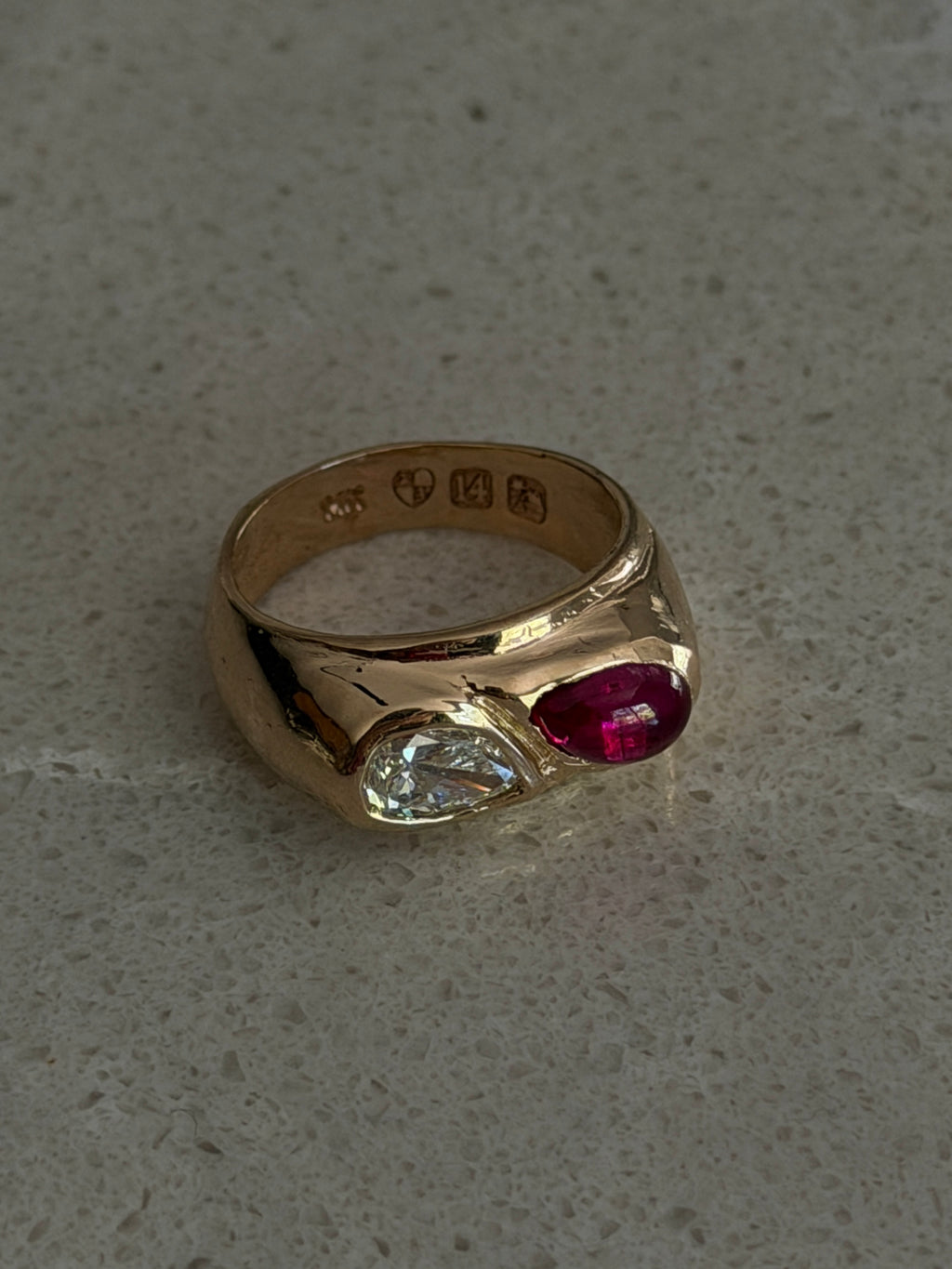 Custom Ruby Diamond Soprano Ring by 23carat