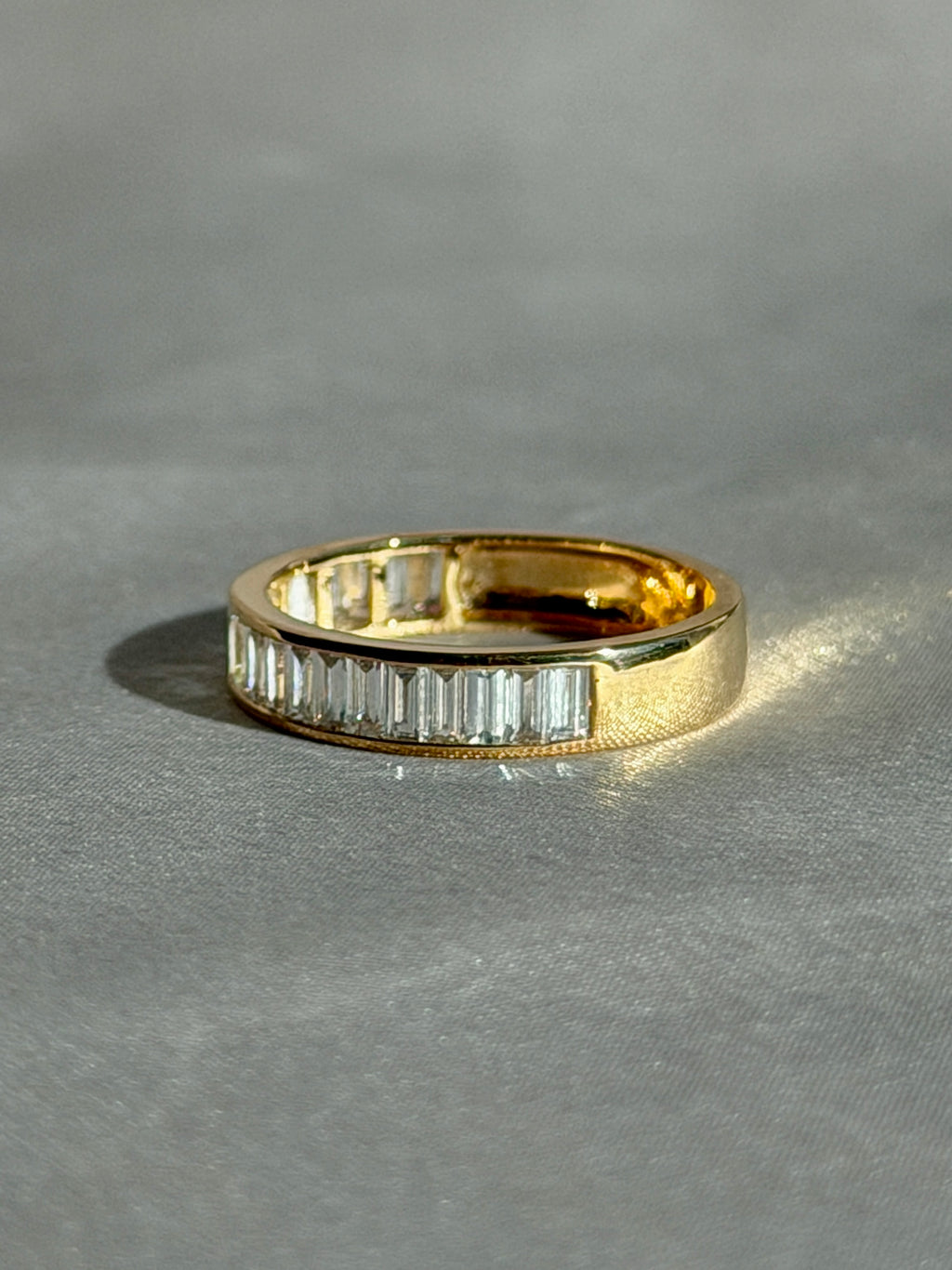Baguette Diamond Channel Band by 23carat