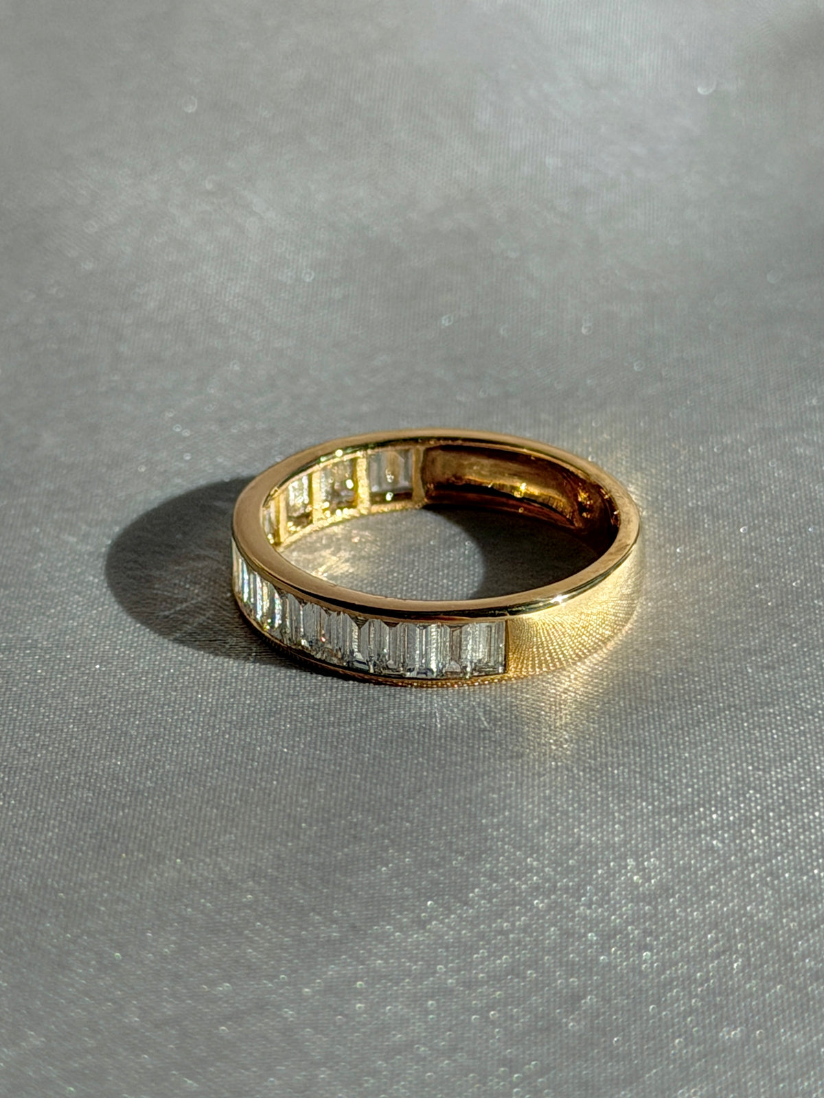 Baguette Diamond Channel Band by 23carat