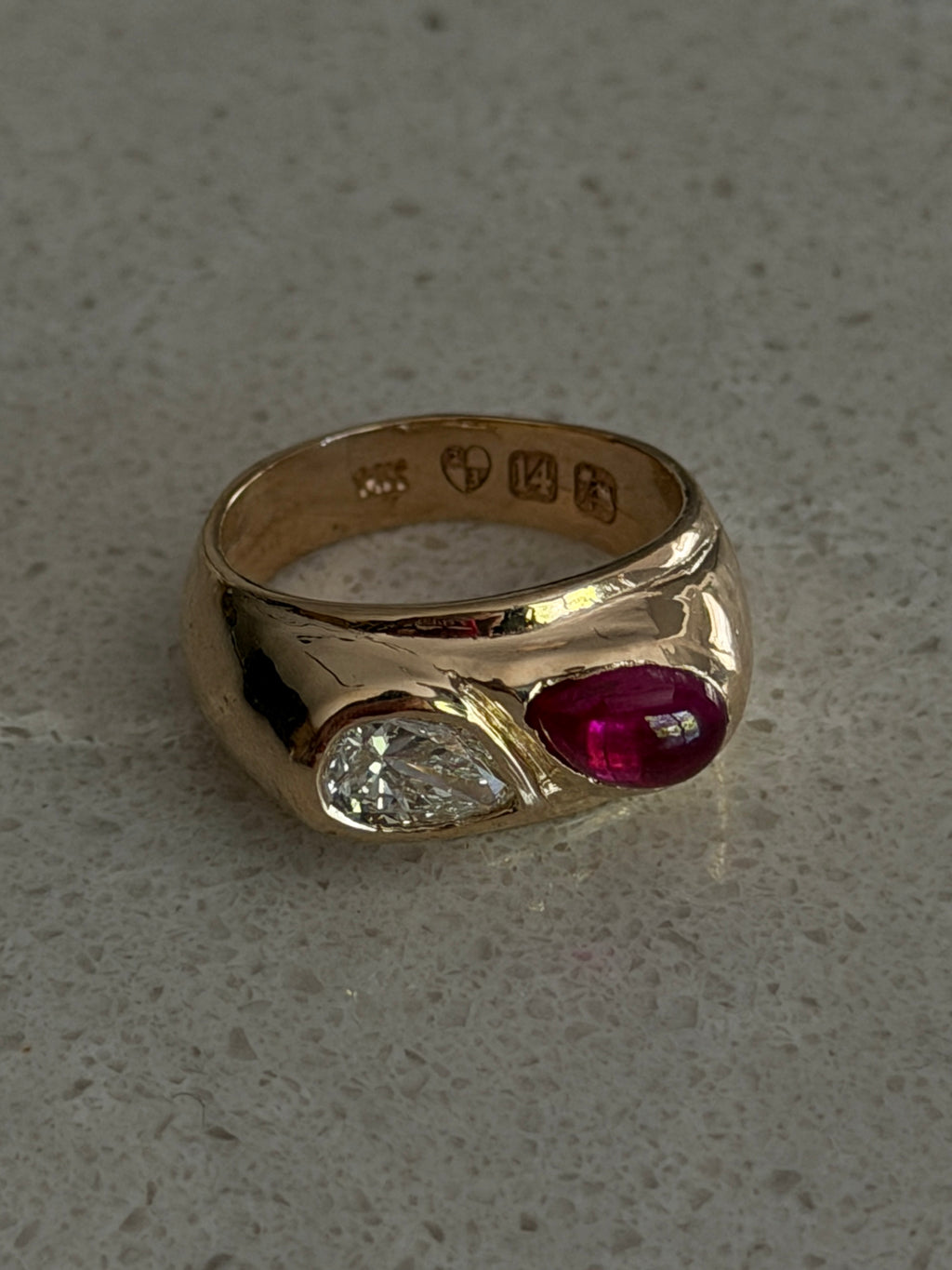 Custom Ruby Diamond Soprano Ring by 23carat