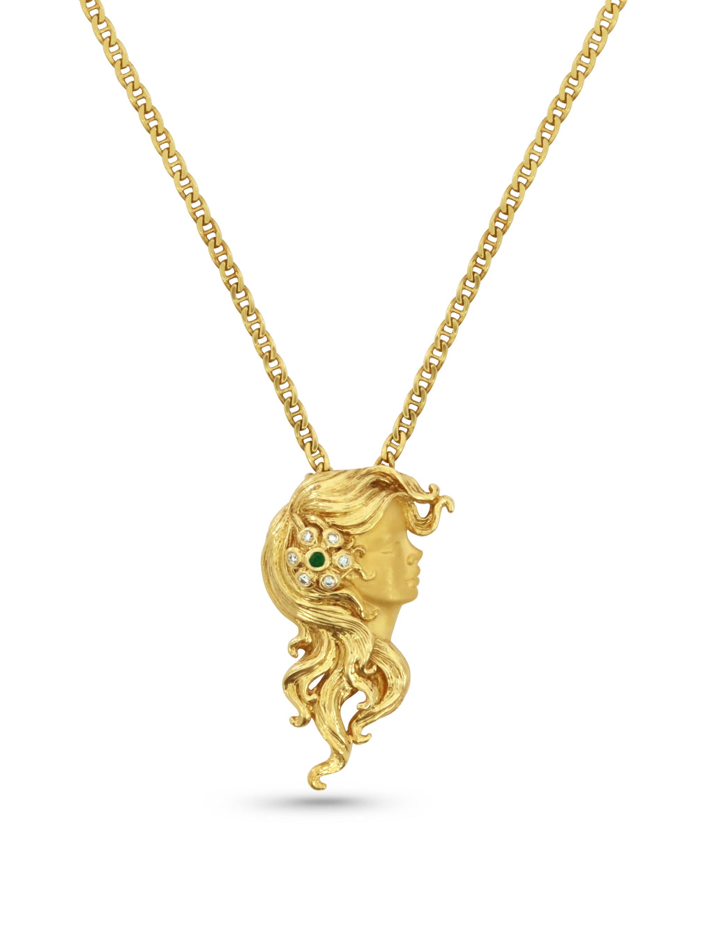Carrera y Carrera Diamond Emerald Goddess Necklace
