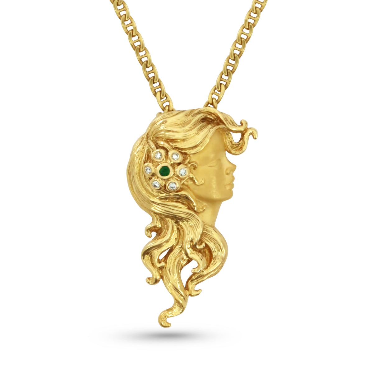 Carrera y Carrera Diamond Emerald Goddess Necklace