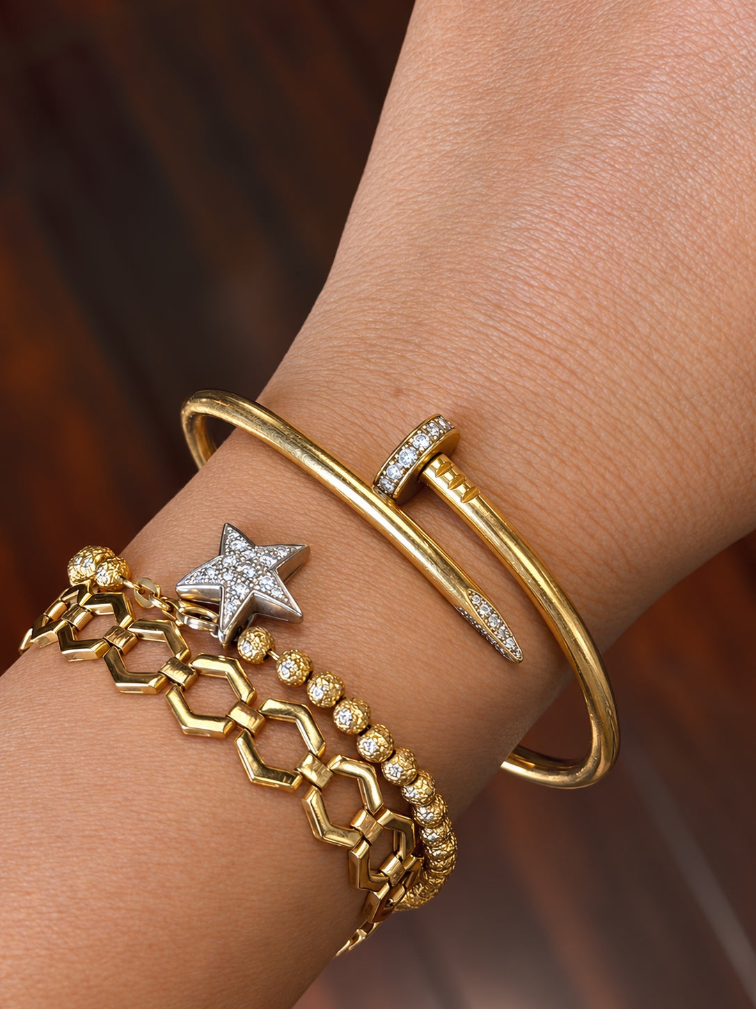 Vintage Juste un Clou Cartier Diamond Nail Bracelet