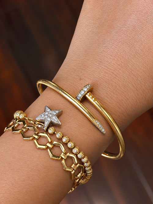 Vintage Juste un Clou Cartier Diamond Nail Bracelet