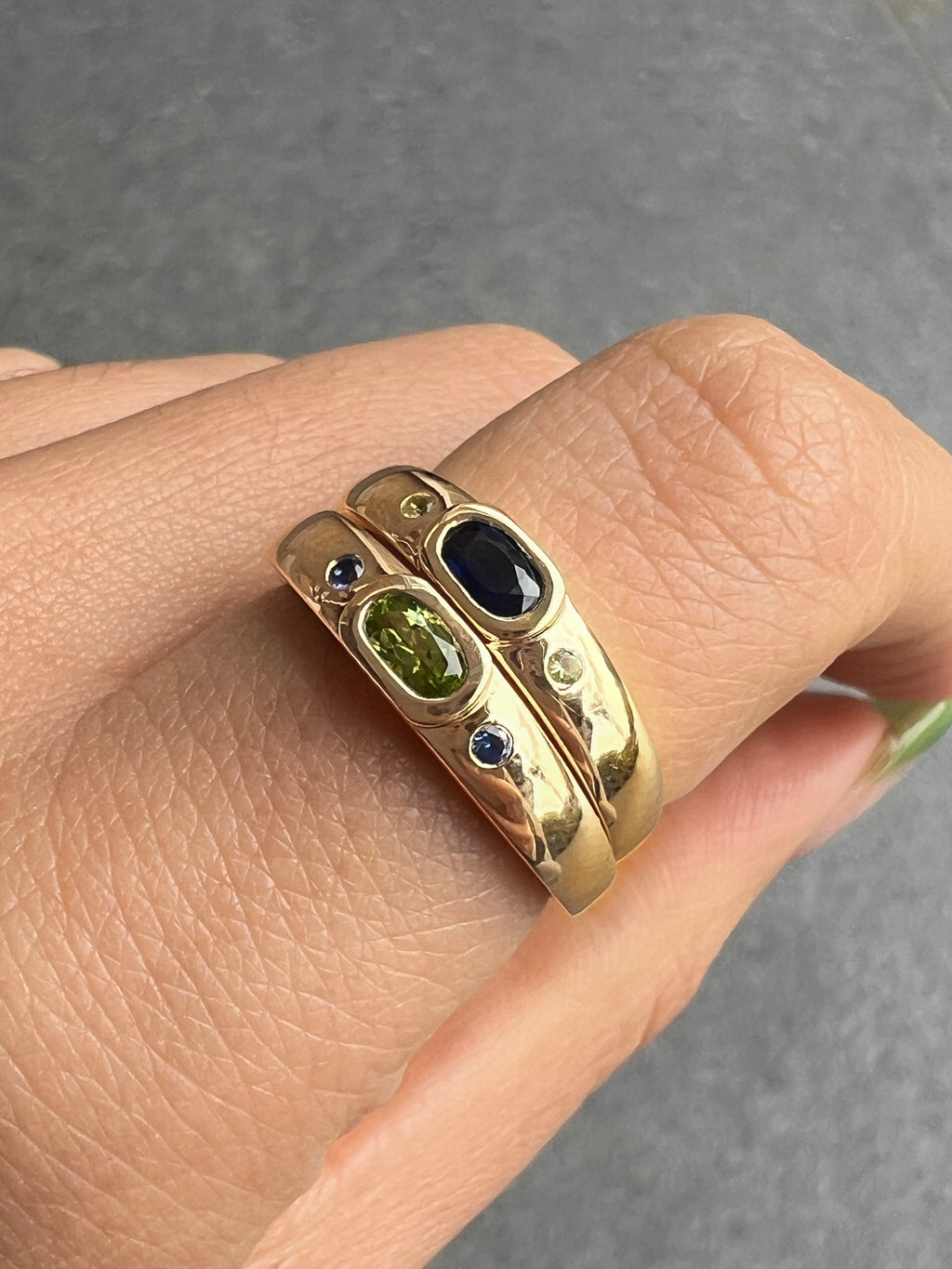 Duo Dot Bezel Ring by 23carat